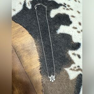 Faux White Buffalo Cluster Necklace